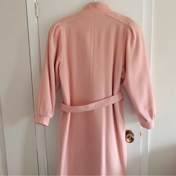 Vintage bubblegum pink 1980s electré Paris wool car coat size 5/6 (small) - Picture 3 of 11